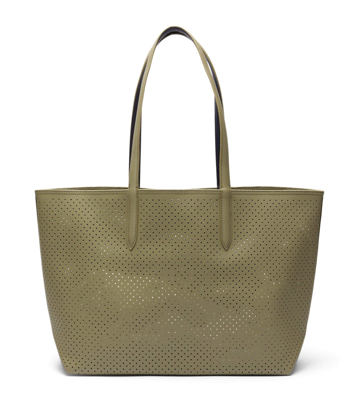 Anna Reversible Perforated Tote Bag Punch Kaki Marine