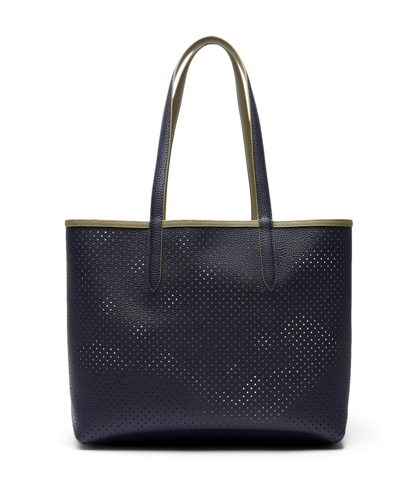 Anna Reversible Perforated Tote Bag Punch Kaki Marine