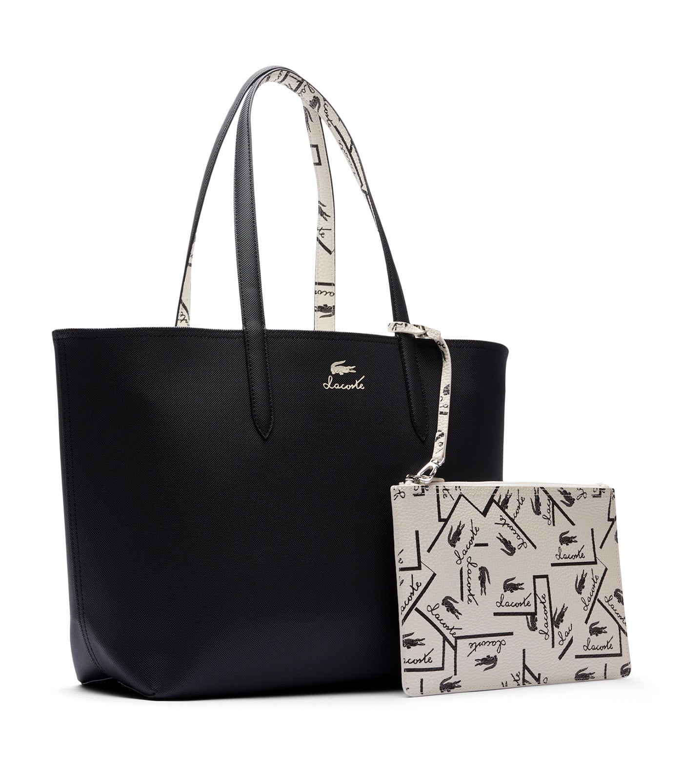 Reversible Anna Tote with Signature Signature Rl Noir Farine