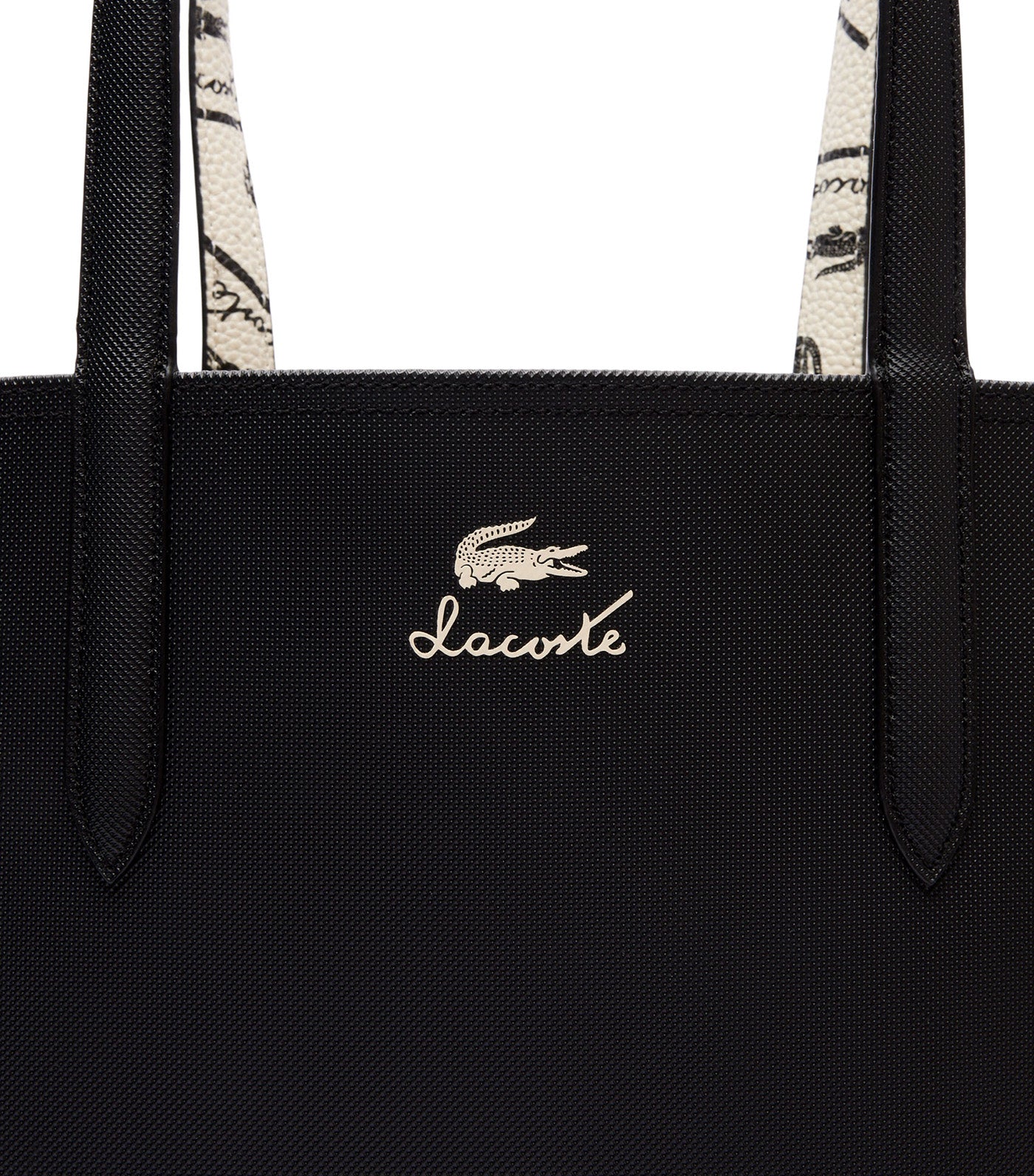 Reversible Anna Tote with Signature Signature Rl Noir Farine