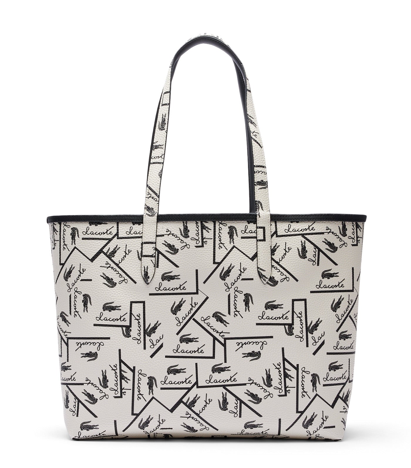 Reversible Anna Tote with Signature Signature Rl Noir Farine