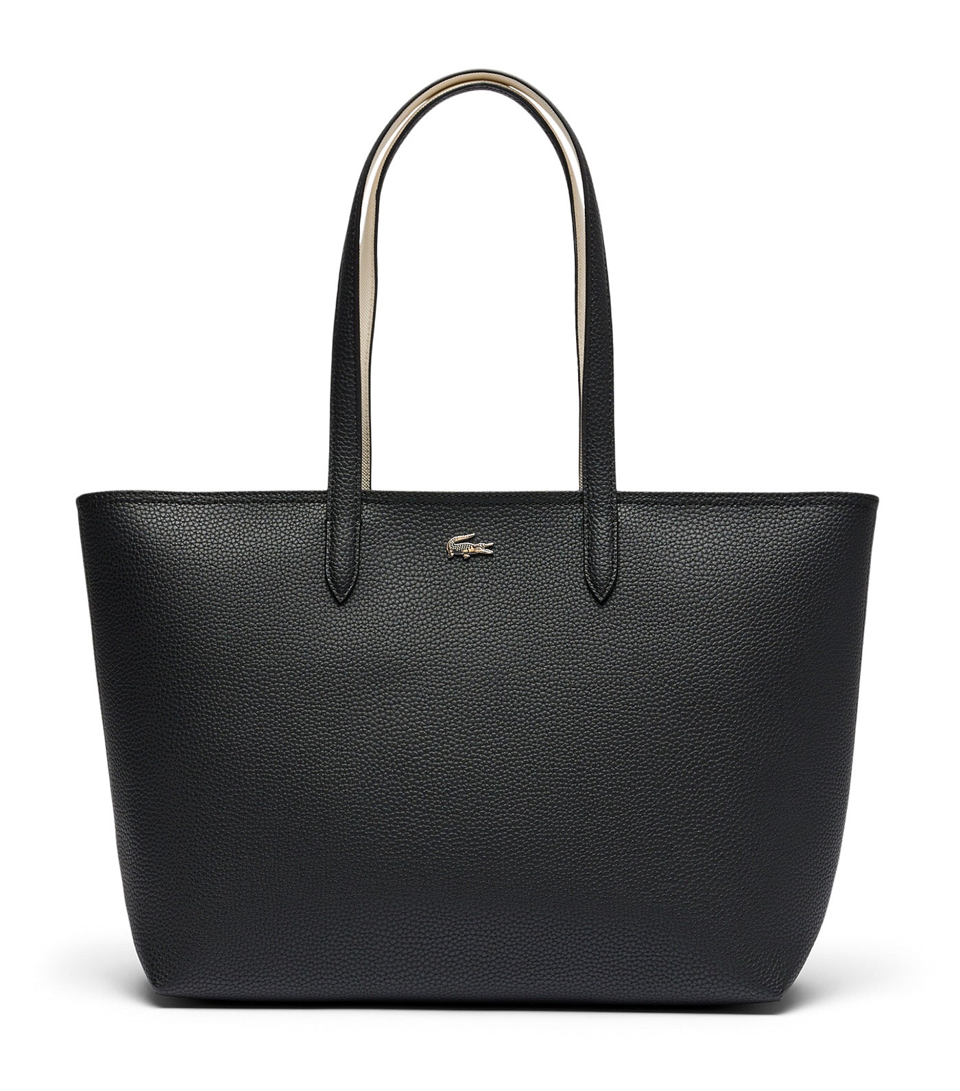 Anna Zipped Shopping Bag Noir Farine