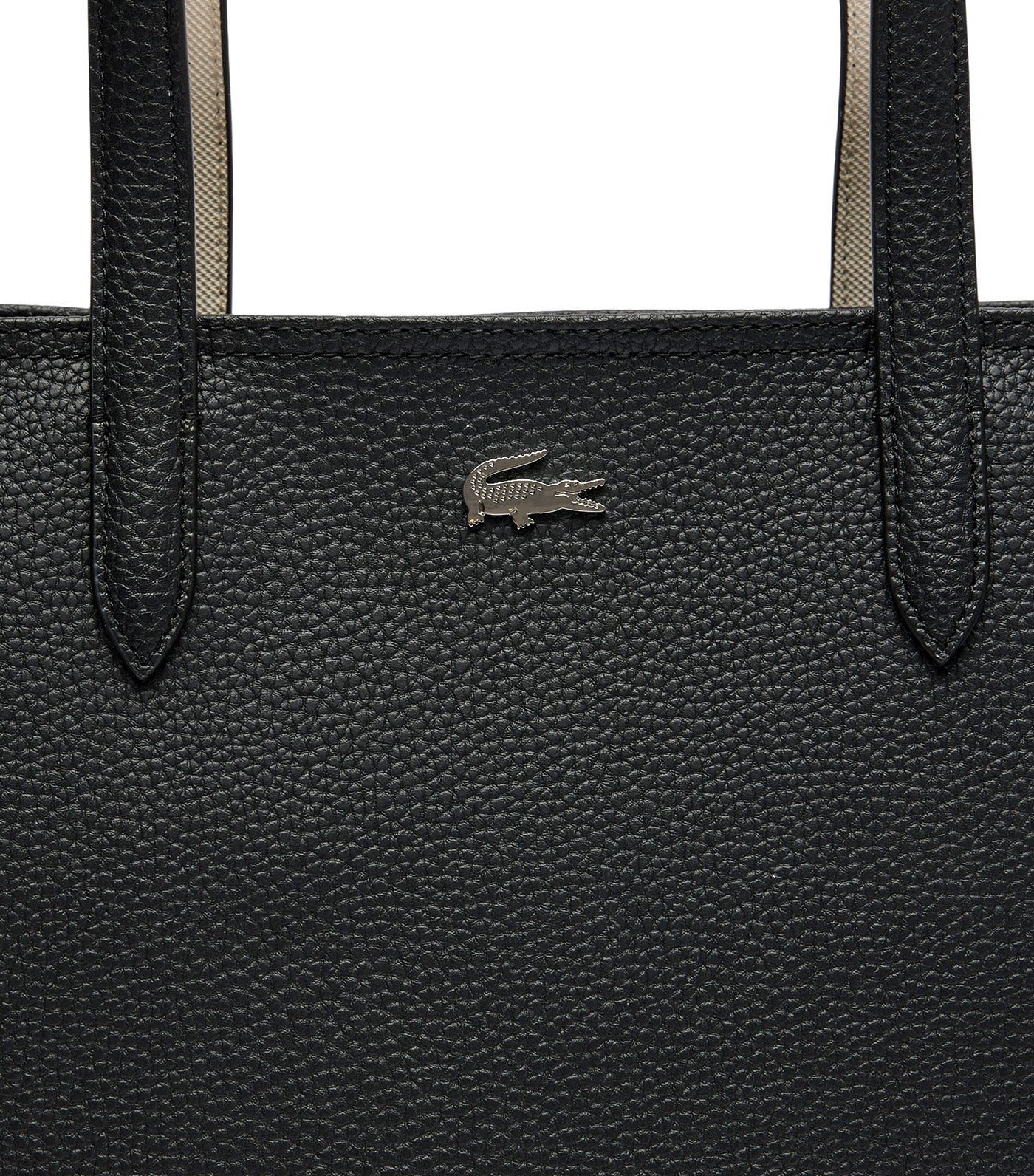 Anna Zipped Shopping Bag Noir Farine