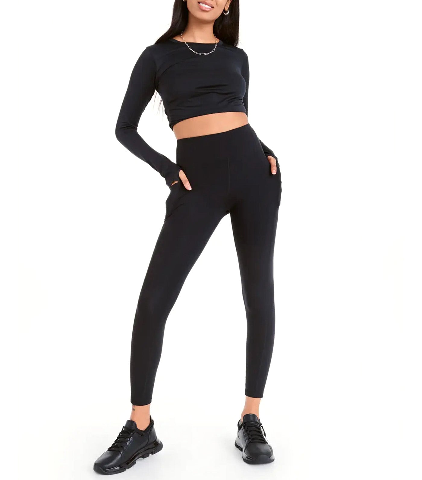 Balance Compression High Waist 7/8 Tight with Pockets Black