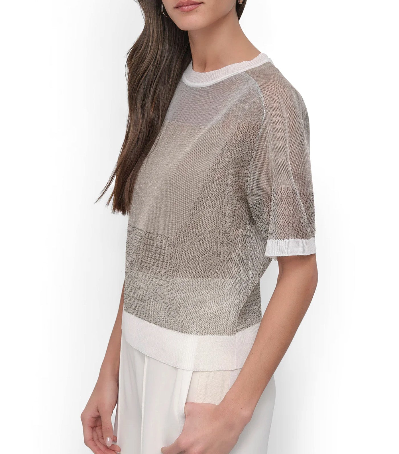 Sheer Print Tee Green