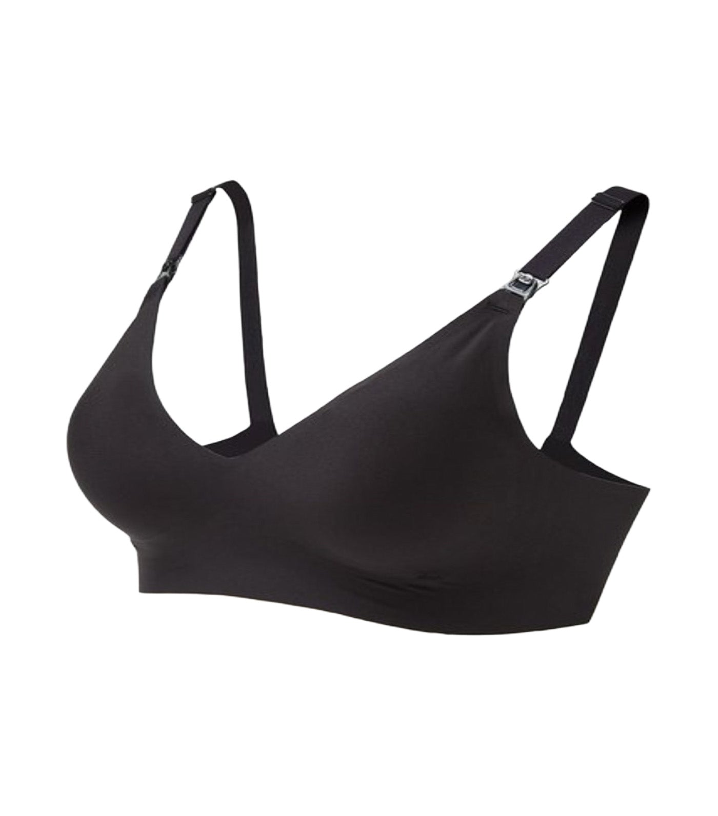 Mamaway Ultra Silky Seamless Maternity & Nursing Bra Black