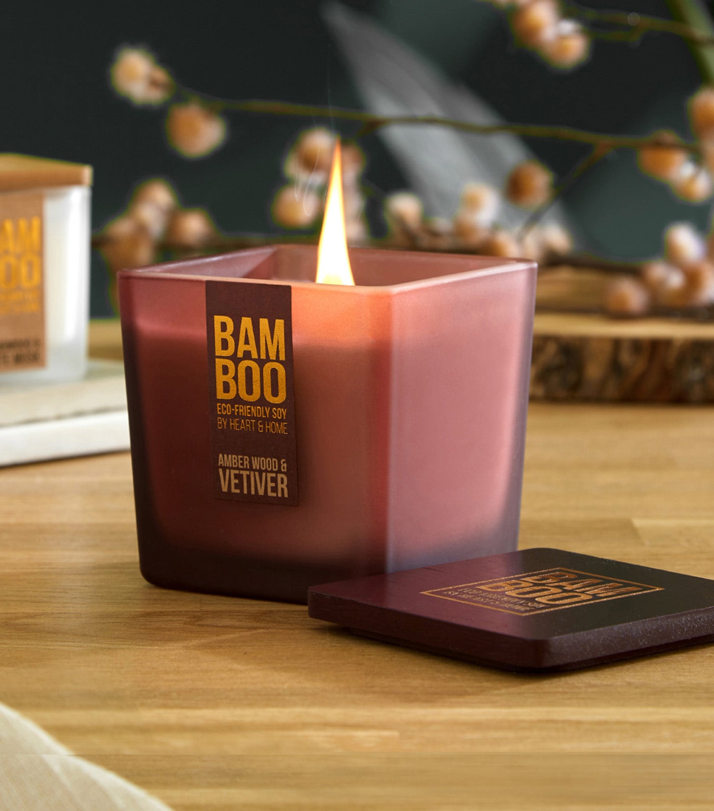 Amber Wood & Vetiver Soy Candle
