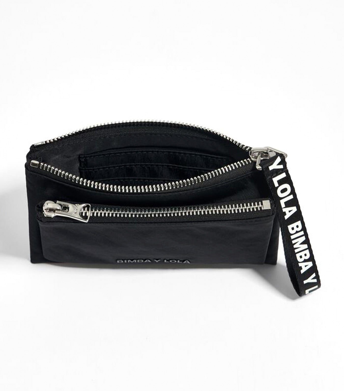 Nylon Double Purse Black