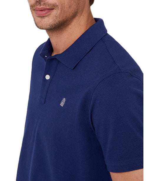 Essential Slim Polo Shirt Top Blue