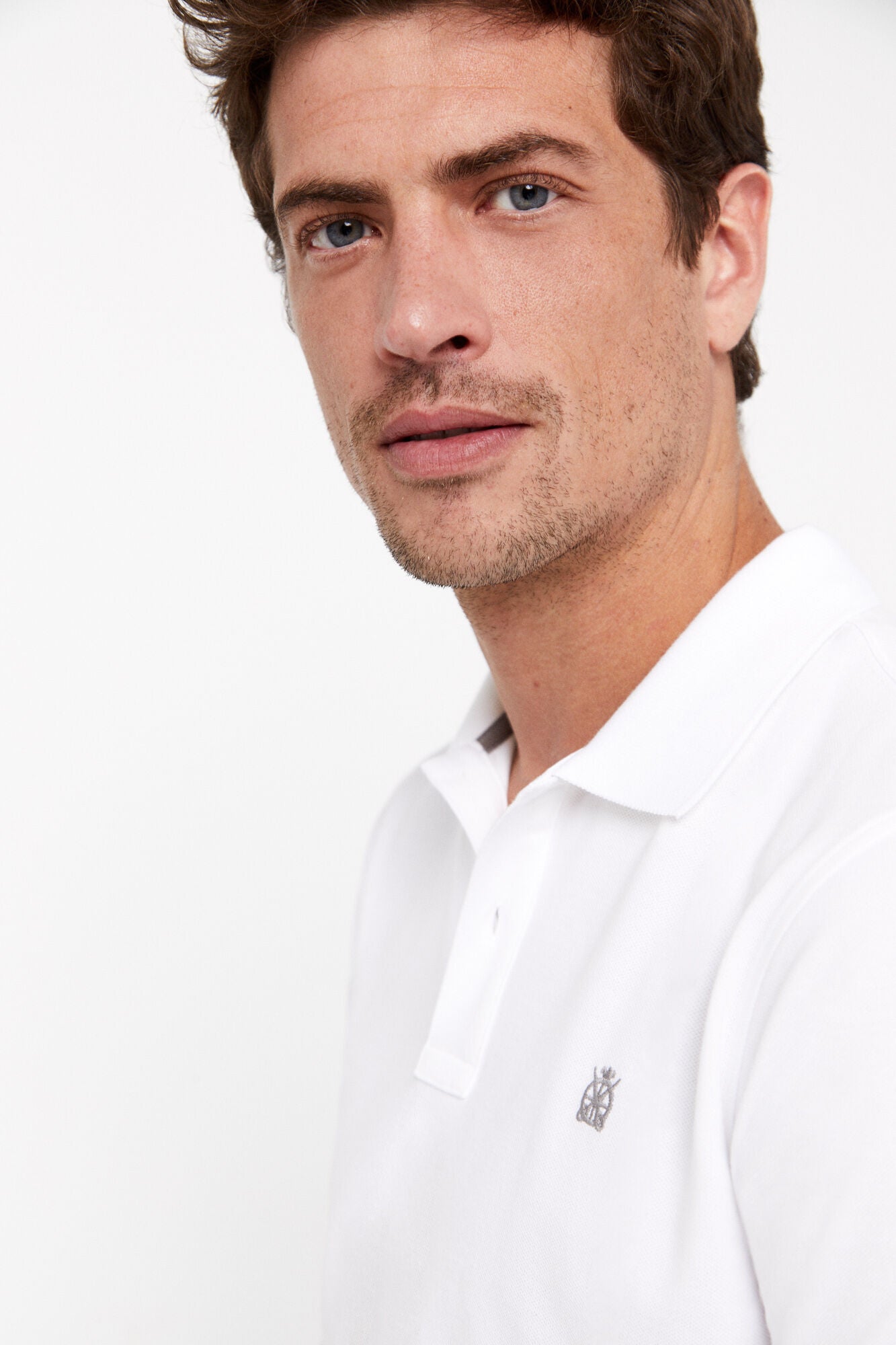 Essential Slim Polo Shirt Top White