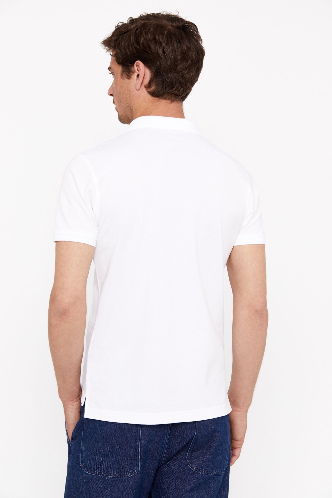 Essential Slim Polo Shirt Top White