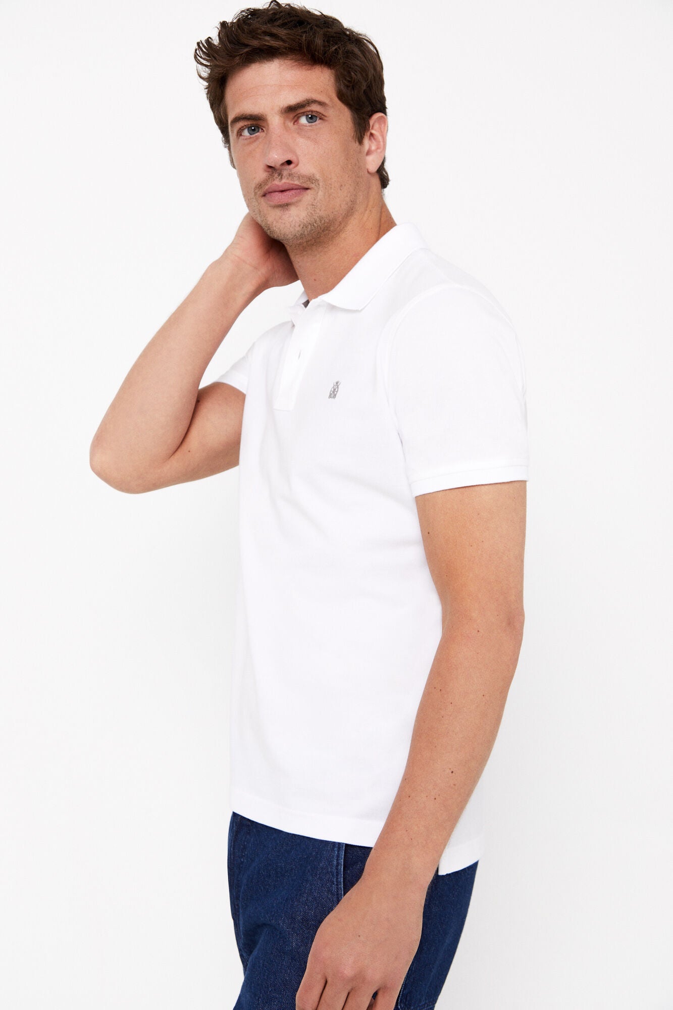 Essential Slim Polo Shirt Top White