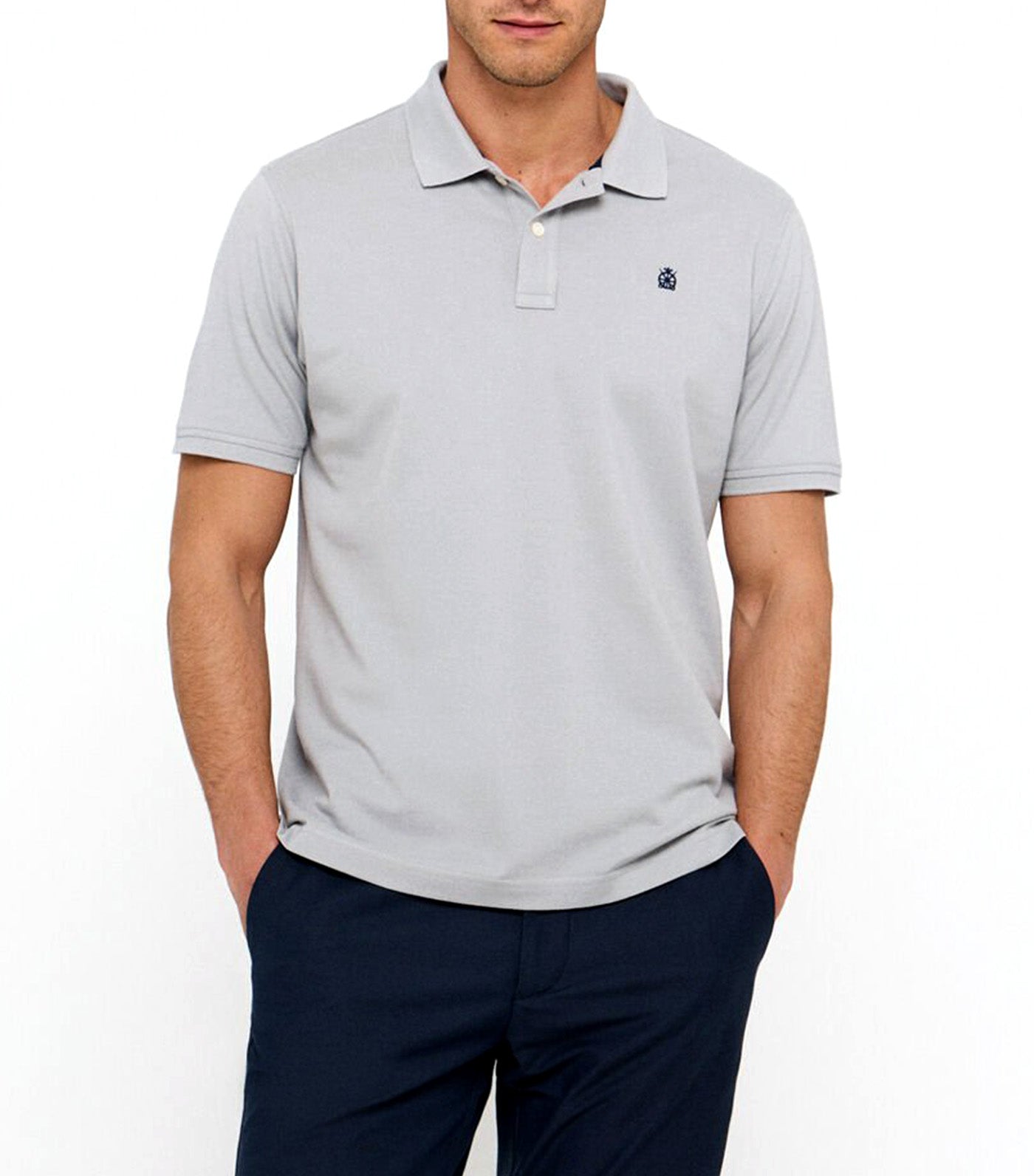 Basic Polo Medium Gray