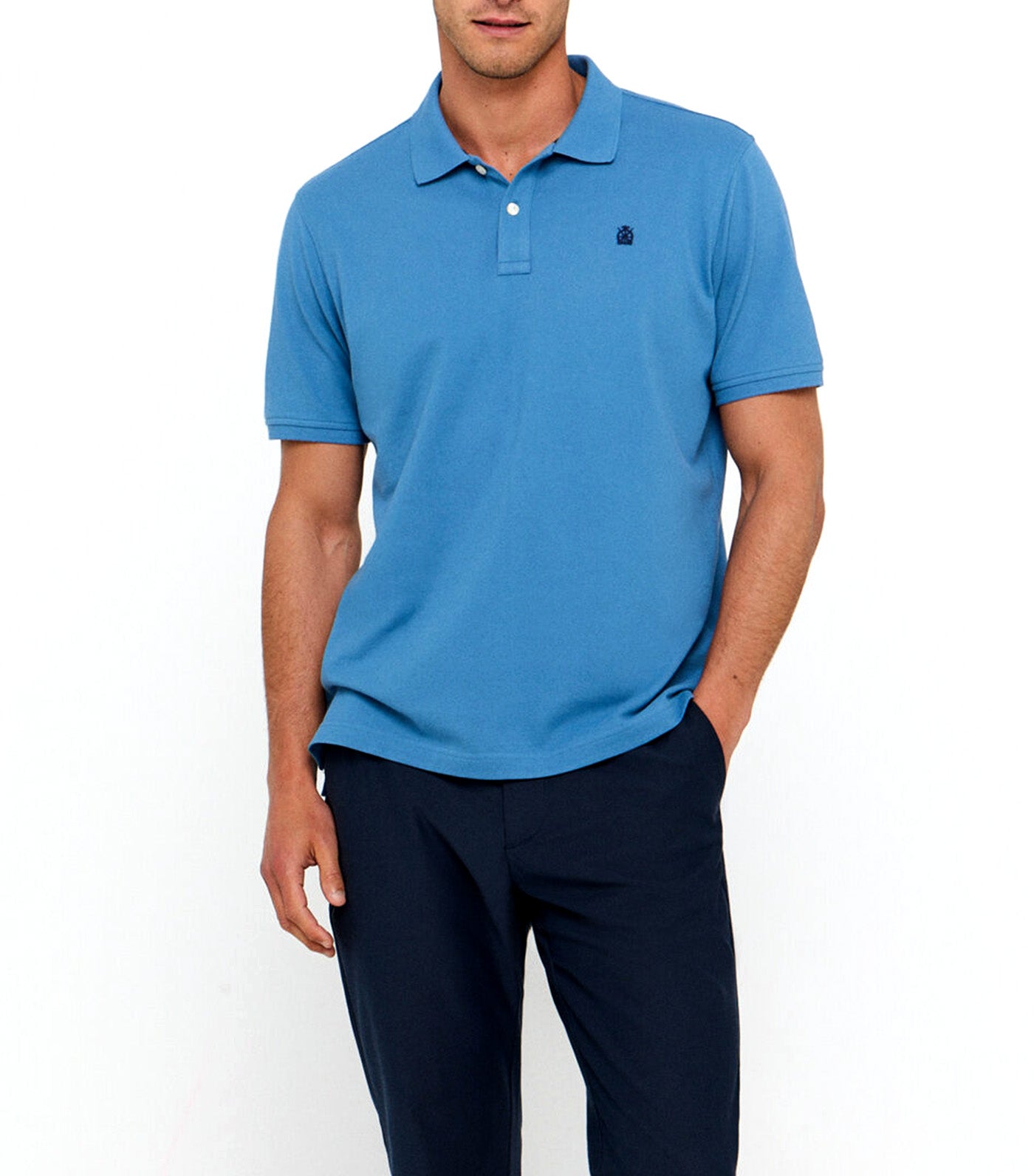 Basic Polo
 Medium Blue