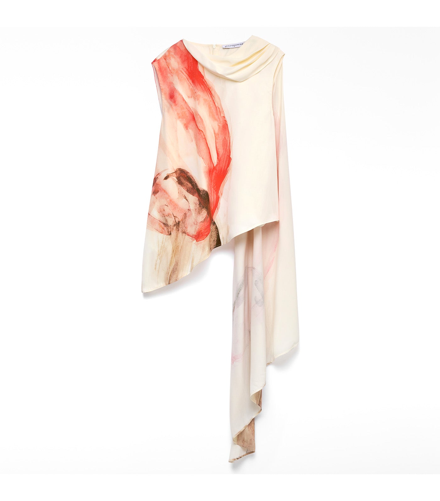 Asymmetrical Top with Scarf Multi