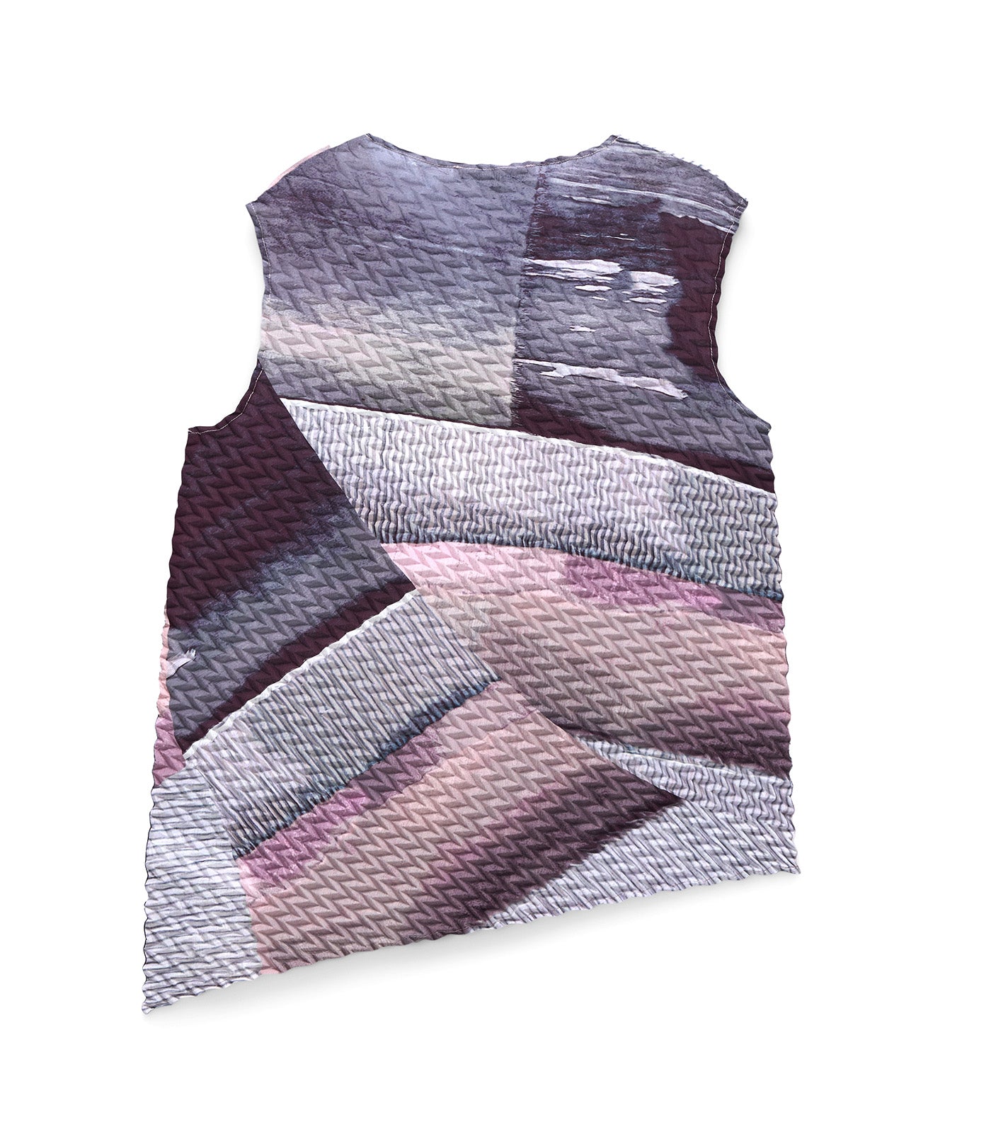 Adolfo Dominguez Crinkle Printed Asymmetric Top Multicolor