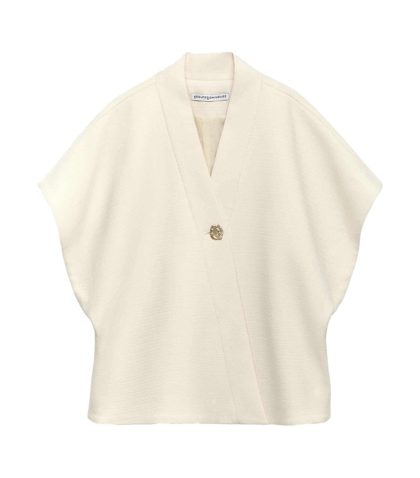 Textured Wrap Ecru Top