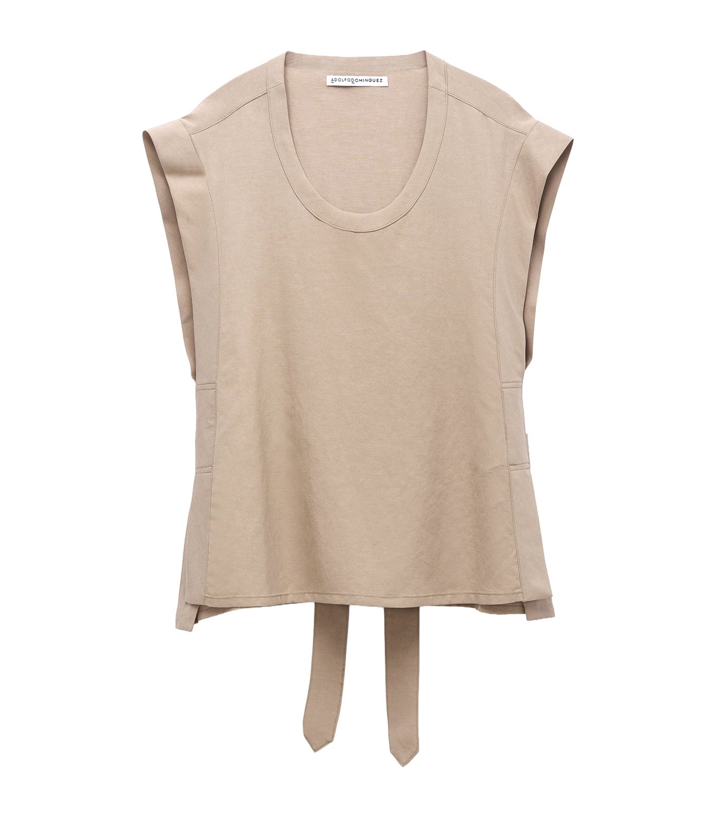 Top With Back Tie Sand