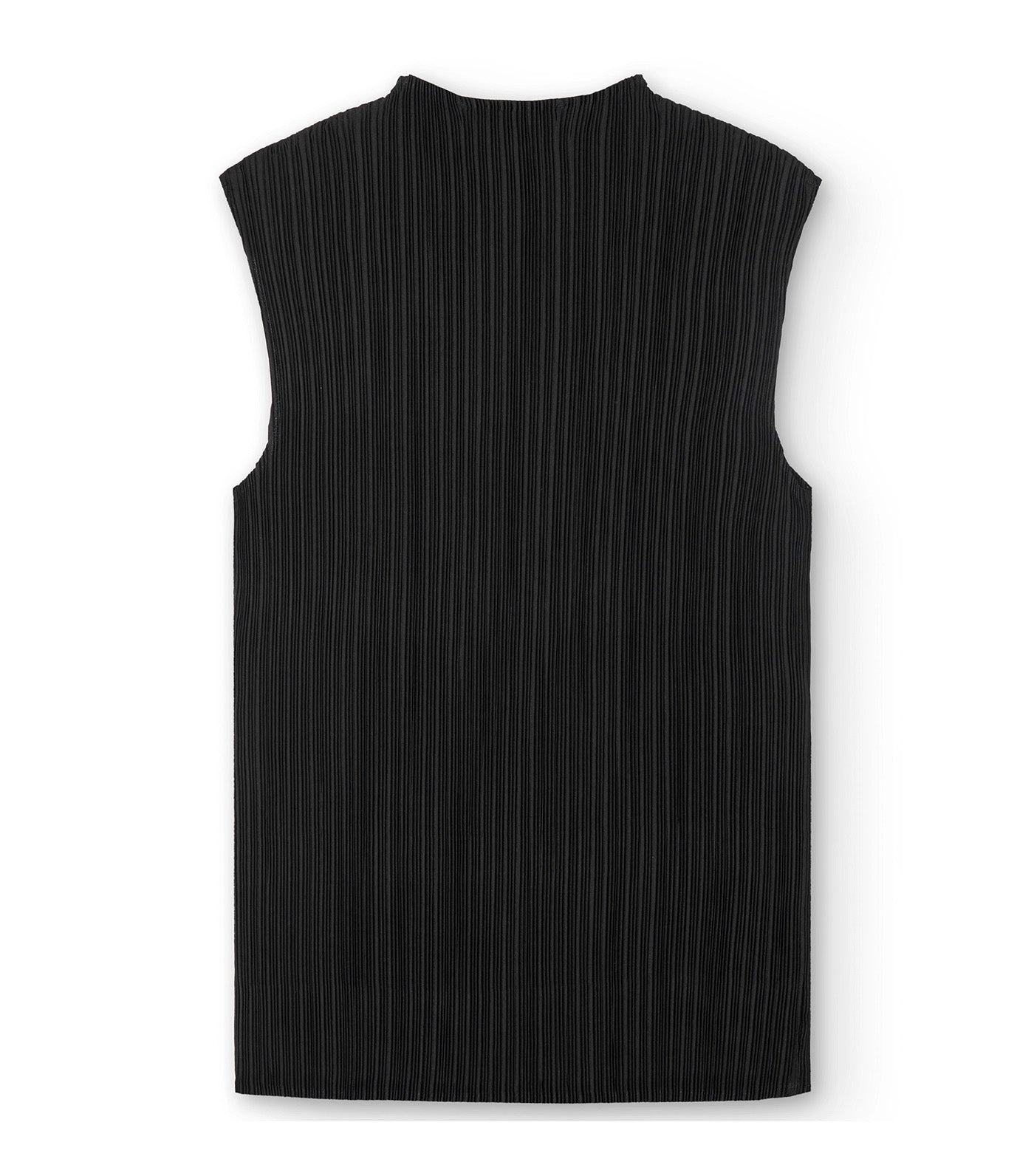 Sleeveless Crinkle Top Black