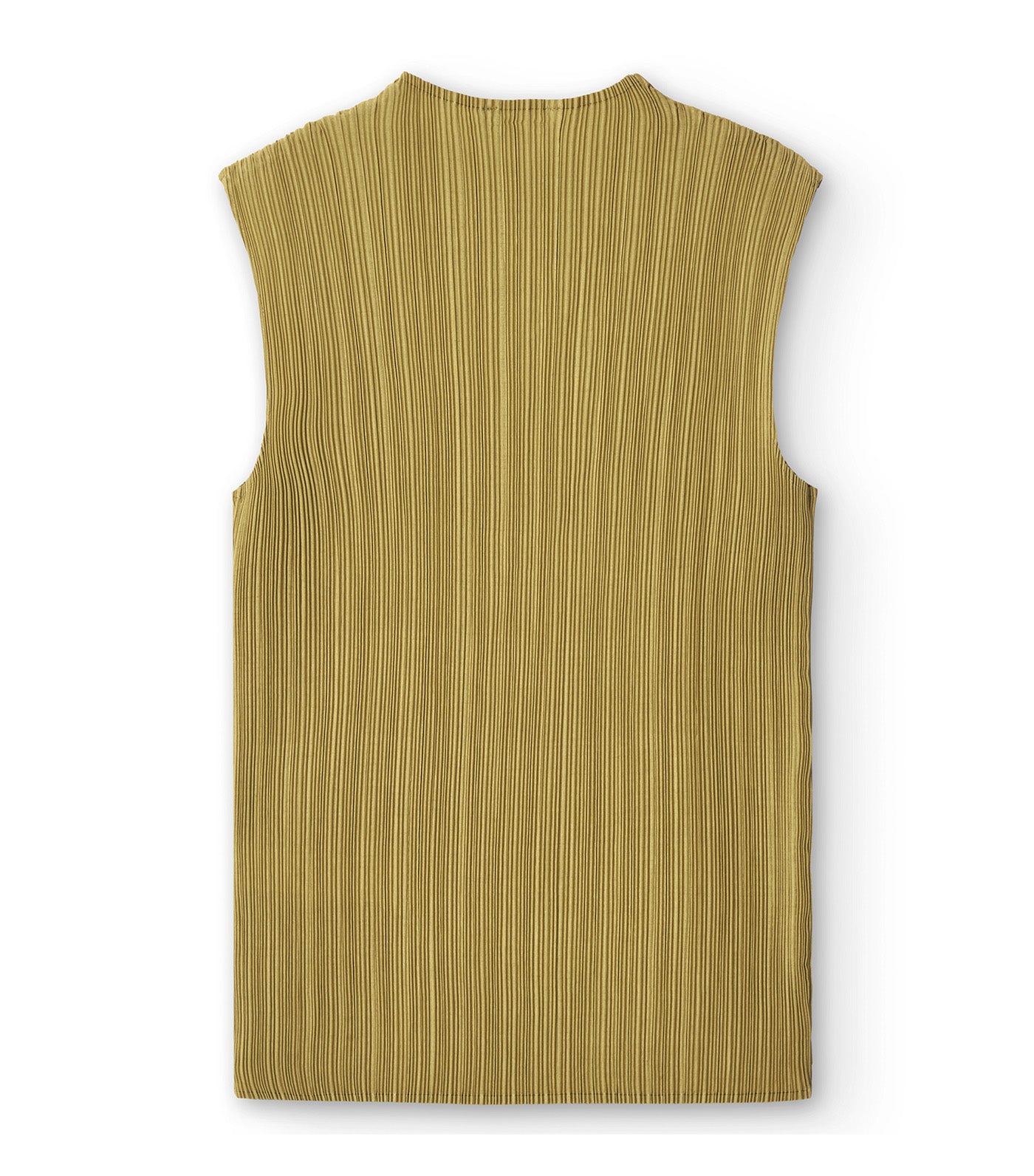 Sleeveless Crinkle Top Olive Green