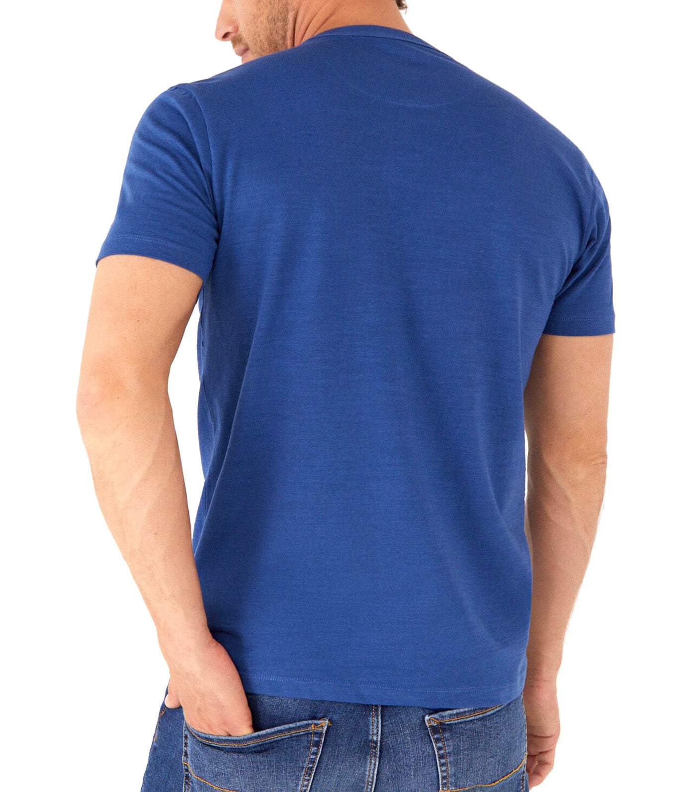 Striped Printed T-Shirt Medium Blue