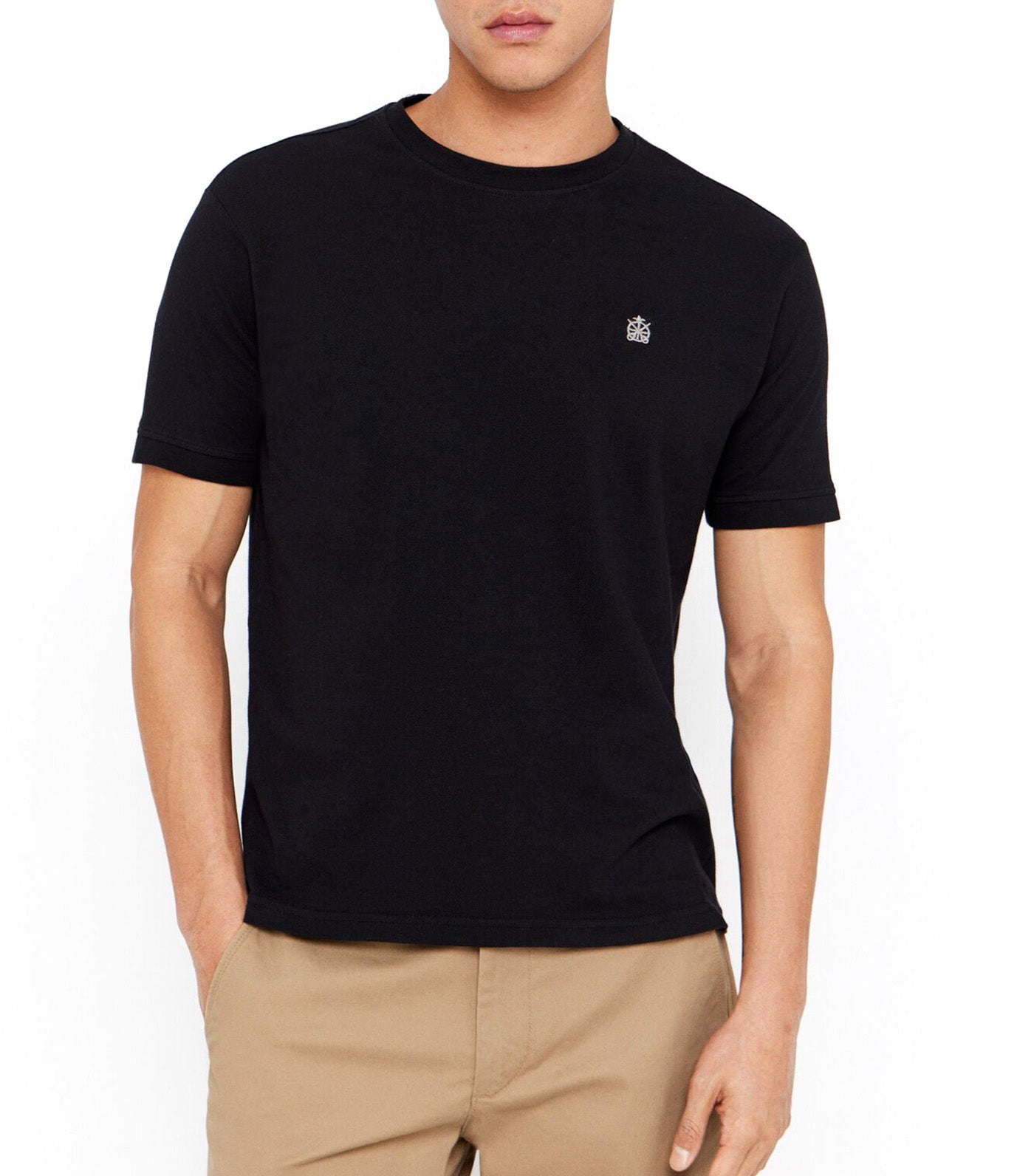 Basic Piqué T-shirt Black