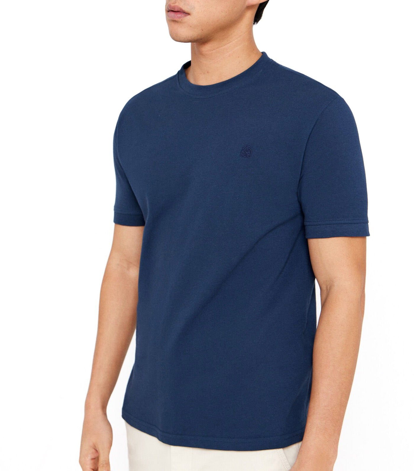 Basic Piqué T-shirt Navy