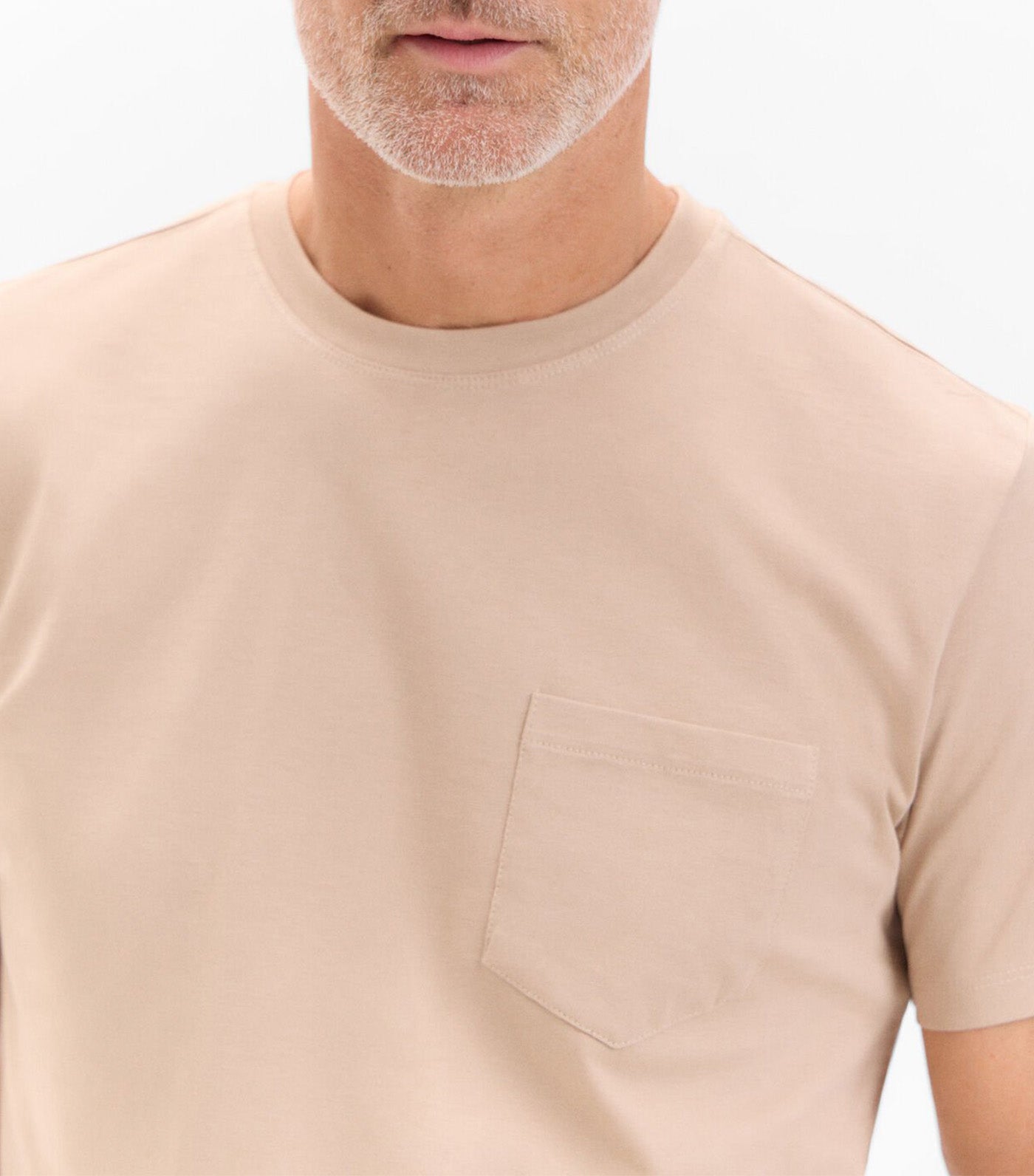 Basic Pocket T-Shirt Beige