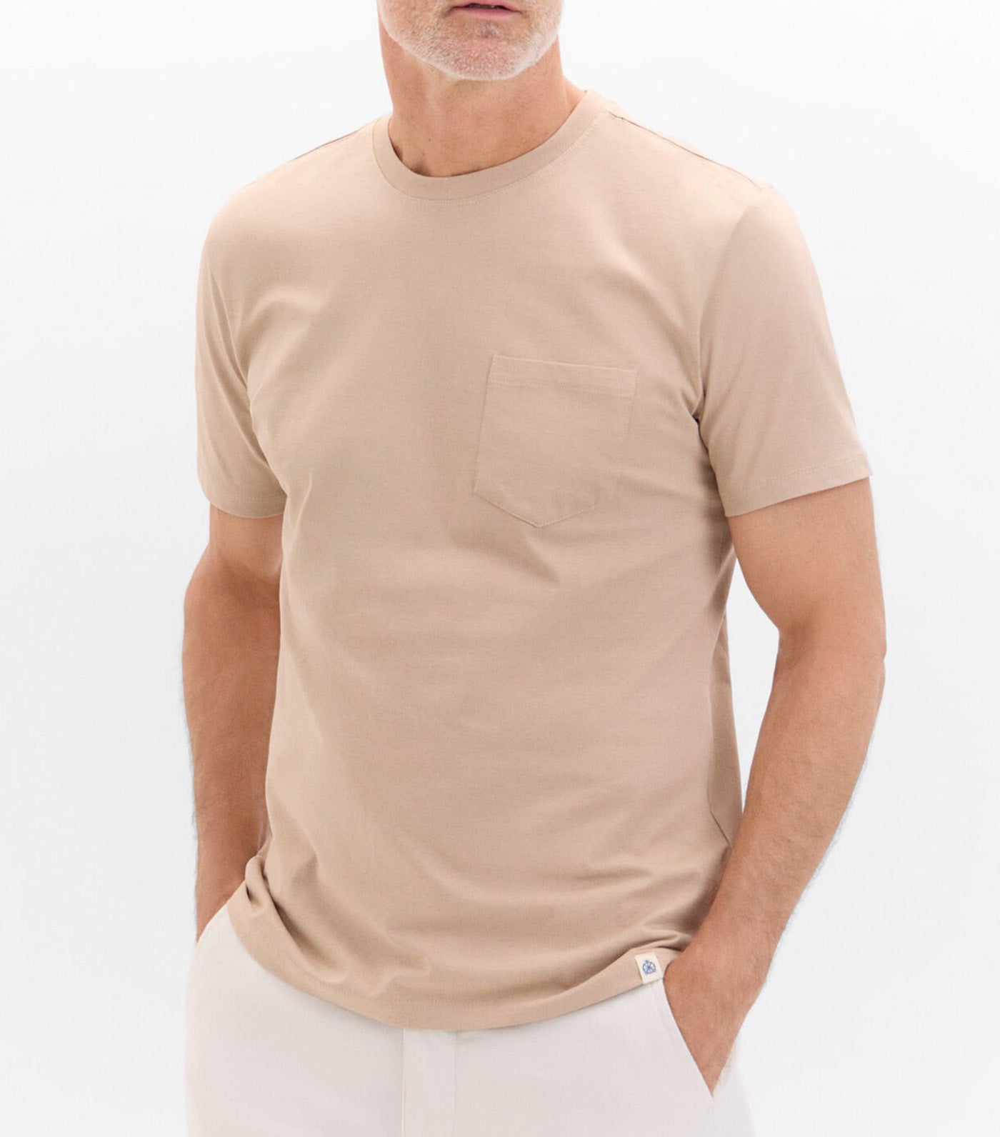 Basic Pocket T-Shirt Beige