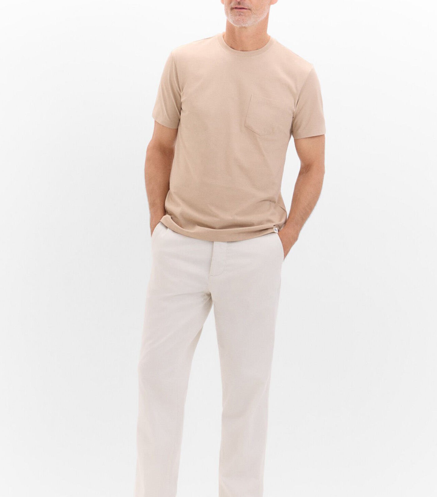 Basic Pocket T-Shirt Beige