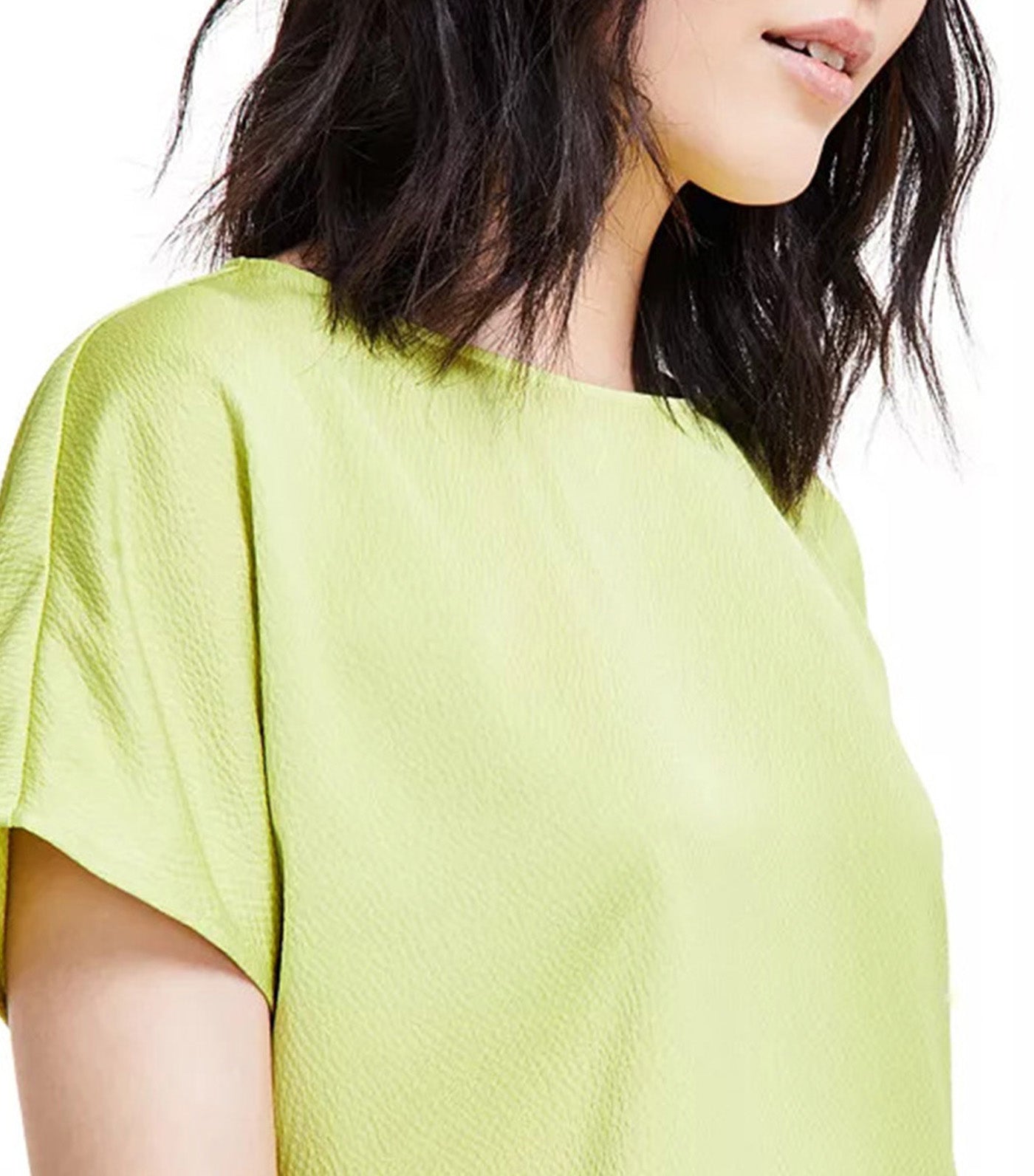 Women's Satin Boat-Neck Top Sprout