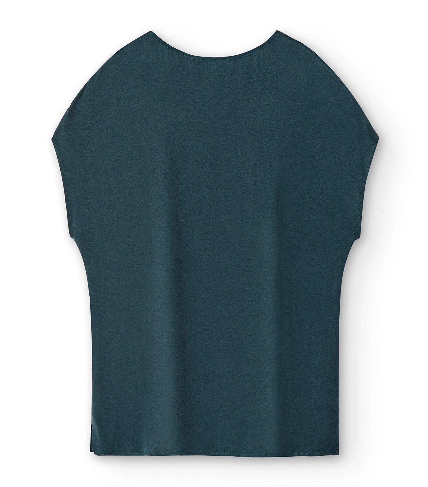 V-Neck Top Petrol Blue