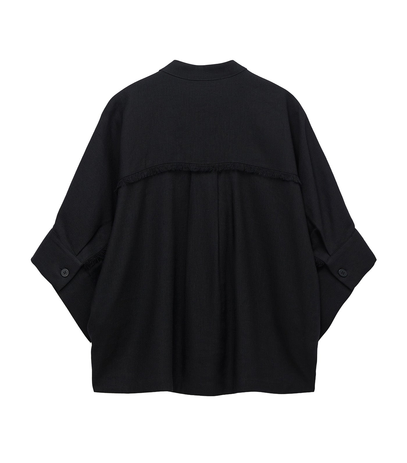 Fringed Oversize Shirt Black