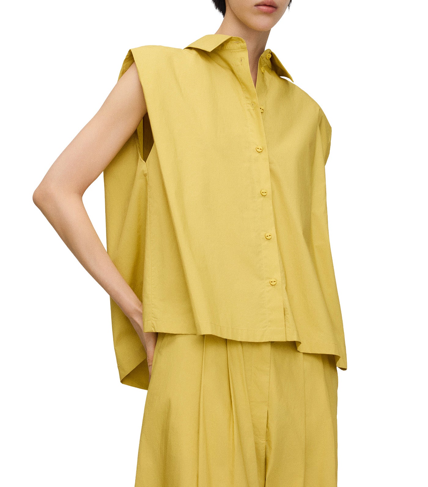 Organic Cotton Back Panels Shirt Pistachio Green