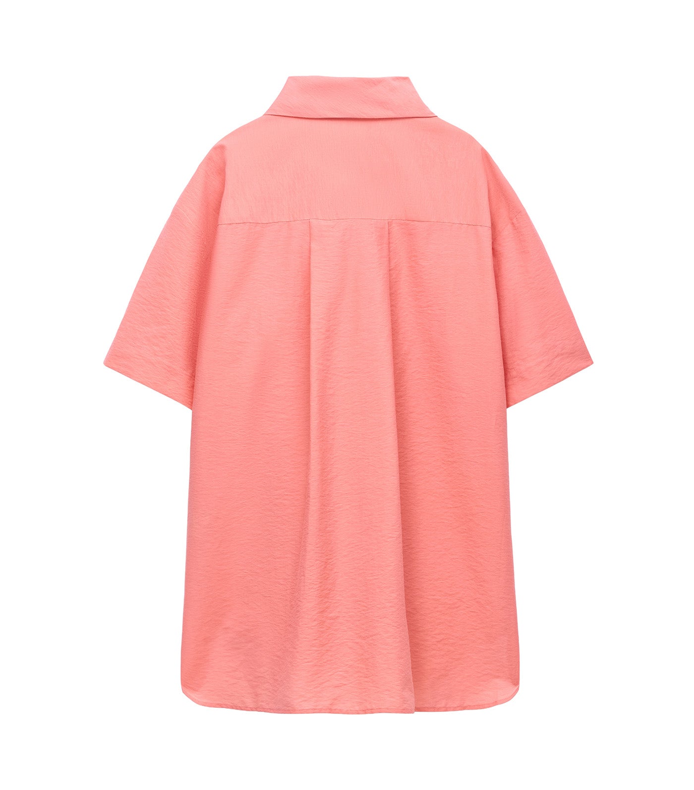 Asymmetric Spread Collar Shirt Pink