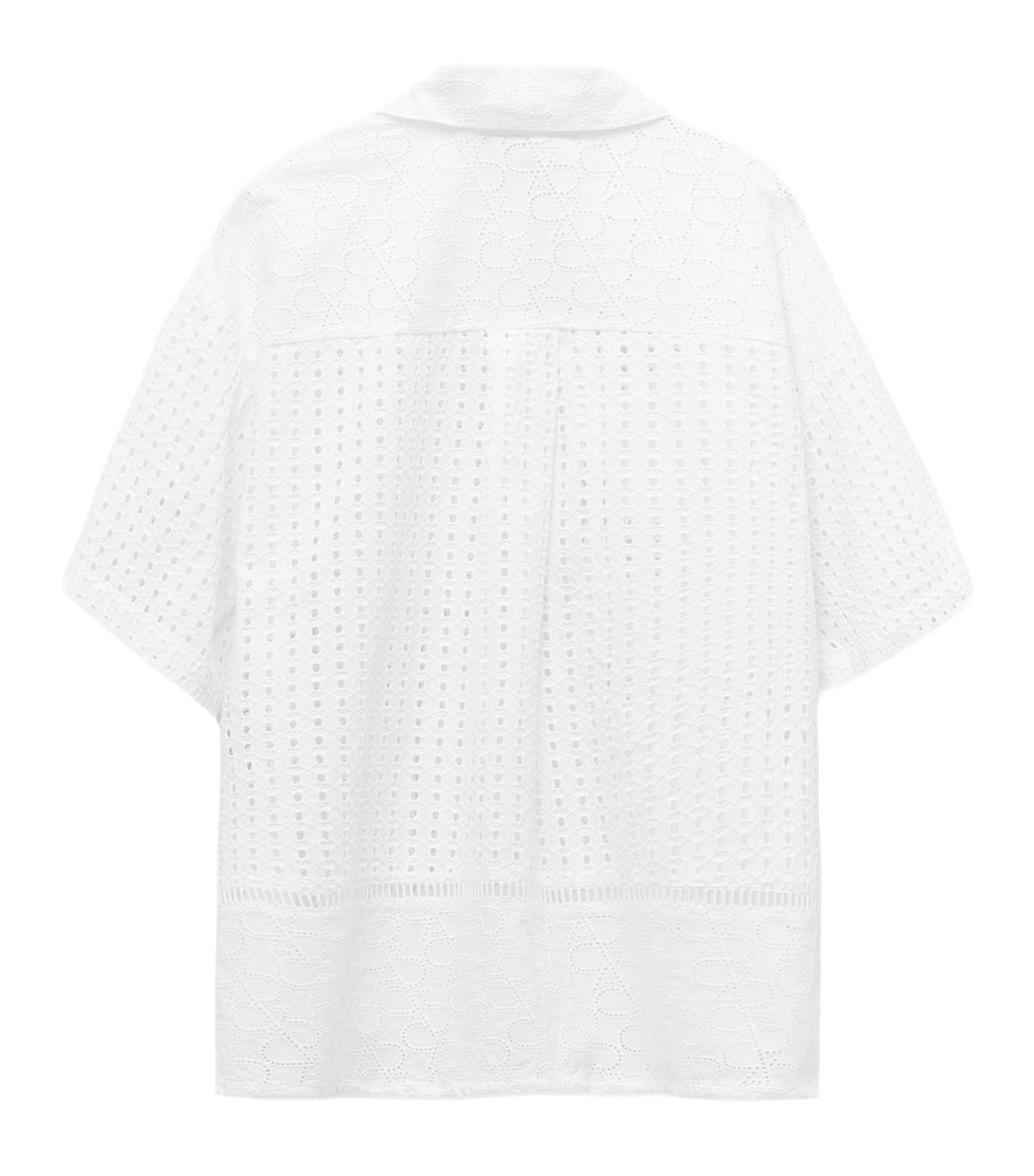 Poplin Shirt With English Embroidery White