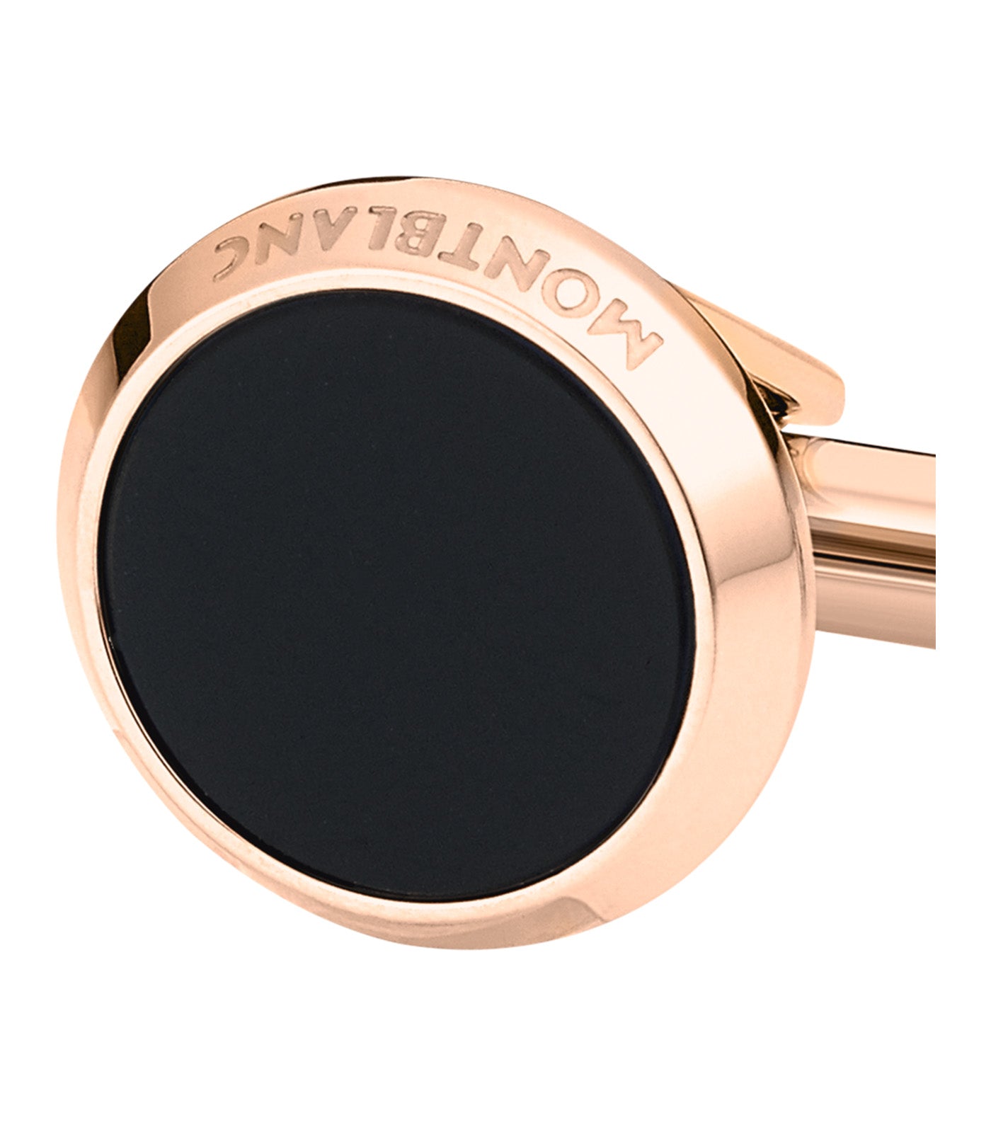 Meisterstück Cufflinks Steel Rose Gold/Onyx