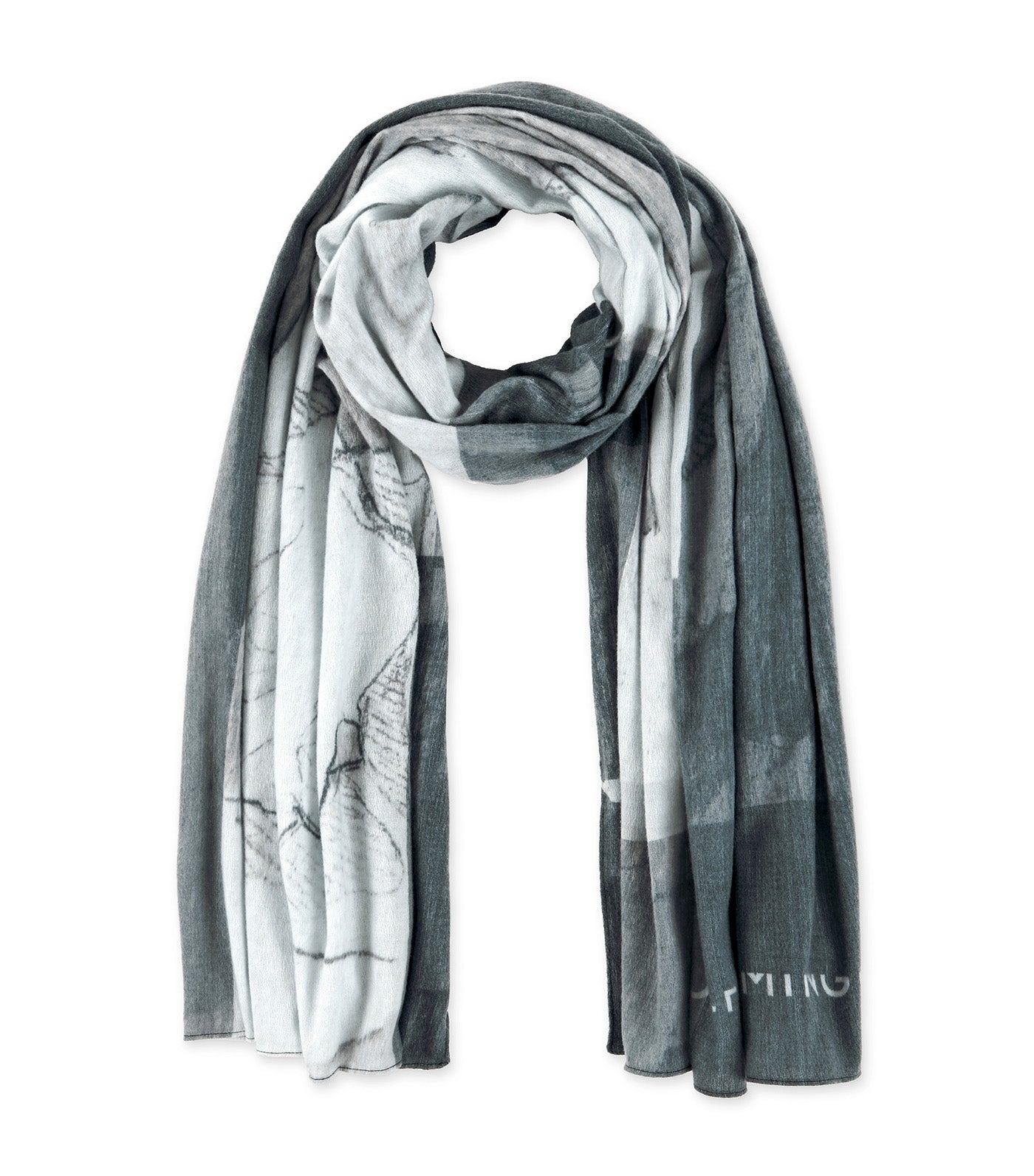 Printed Shawl Black/White