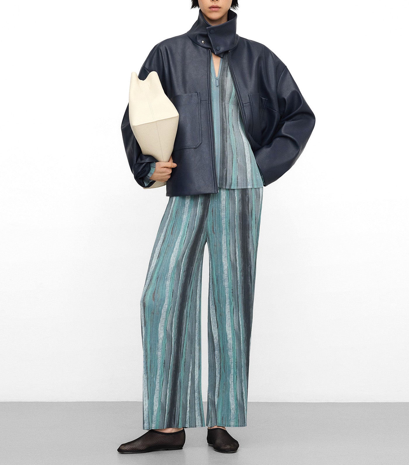 Printed Crinkle Jacket Multicolor