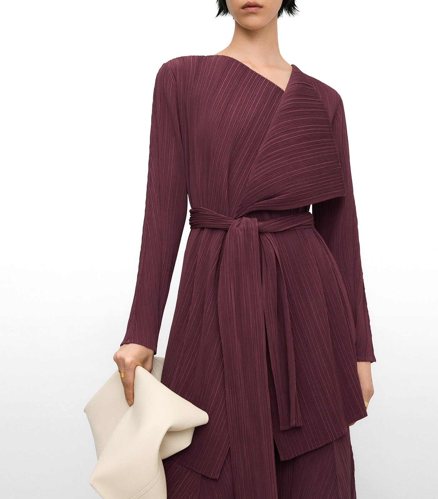 Unstructured Crinkle Jacket Aubergine