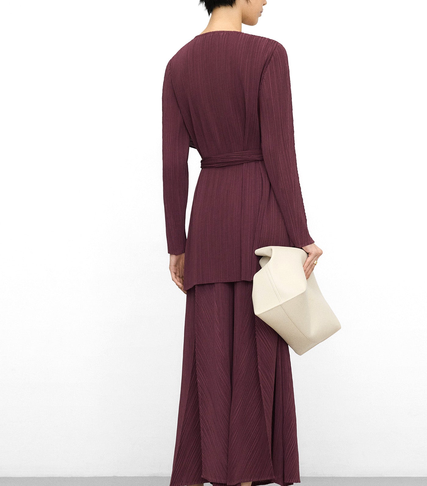 Unstructured Crinkle Jacket Aubergine