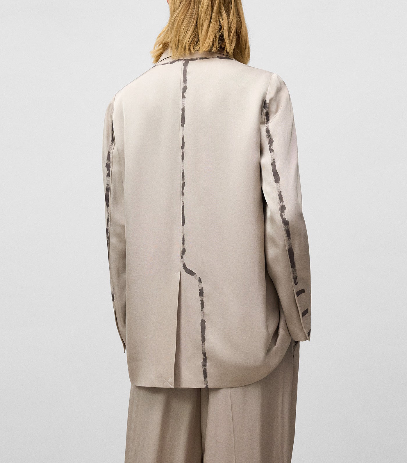 Viscose Straight Blazer Taupe