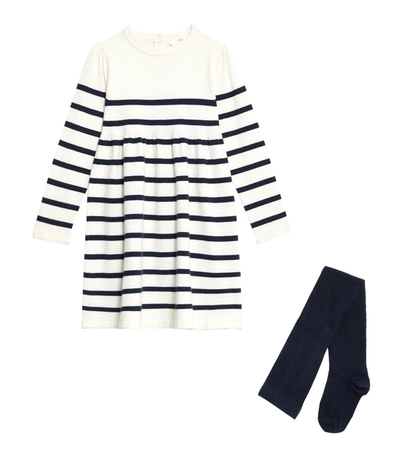 Striped Dress with Tights Multi