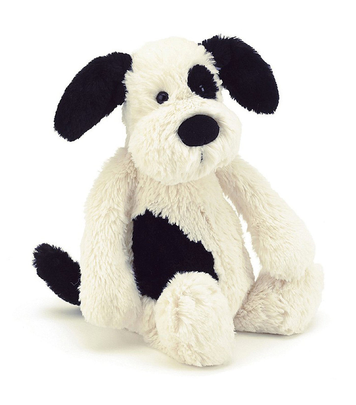 12in Bashful Black and Cream Puppy