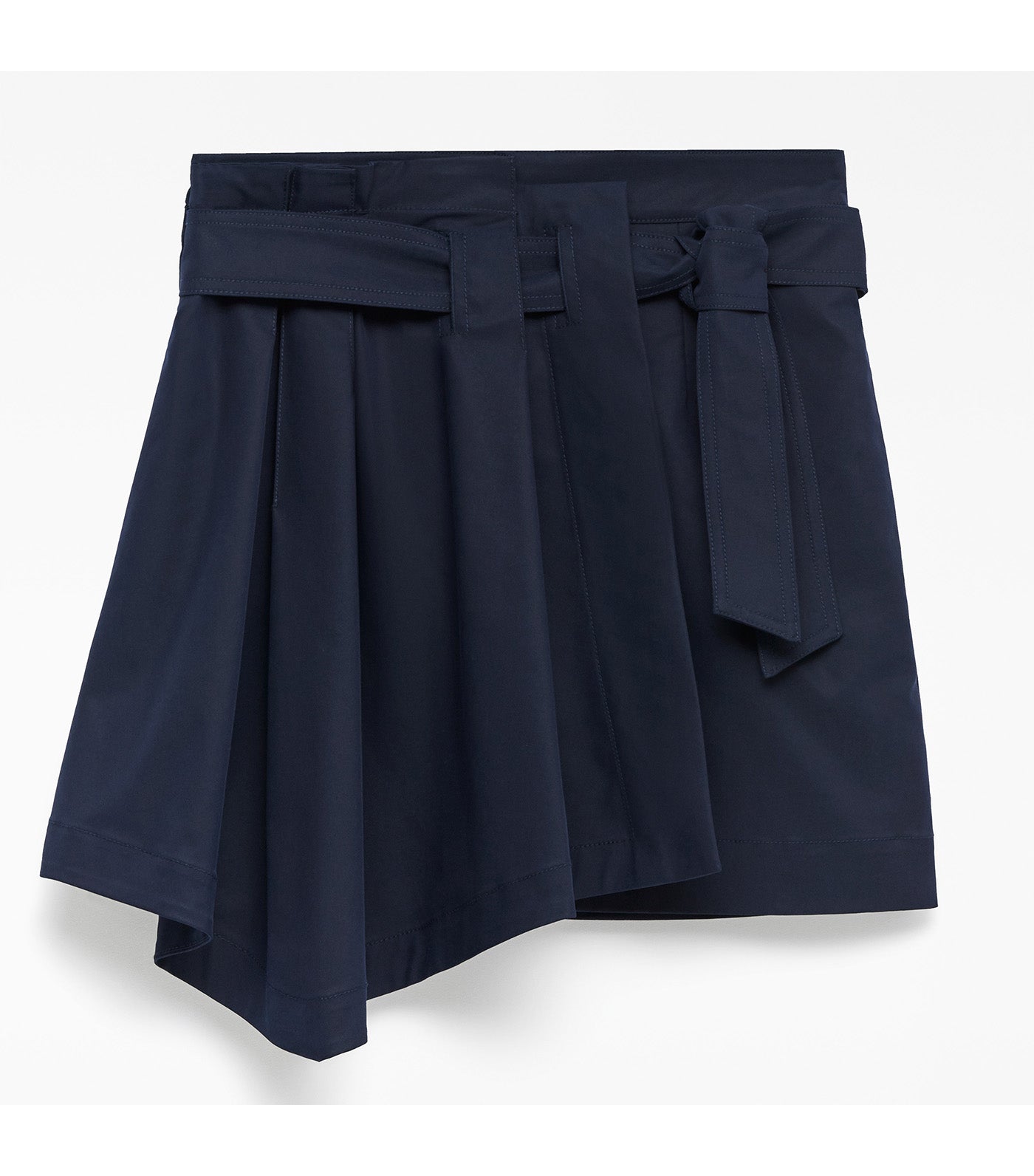 Draped Mini Skirt Navy Blue