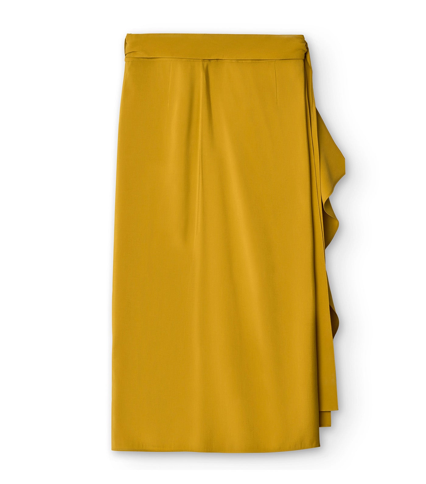 Draped Skirt with Knot Yellow Tumeric