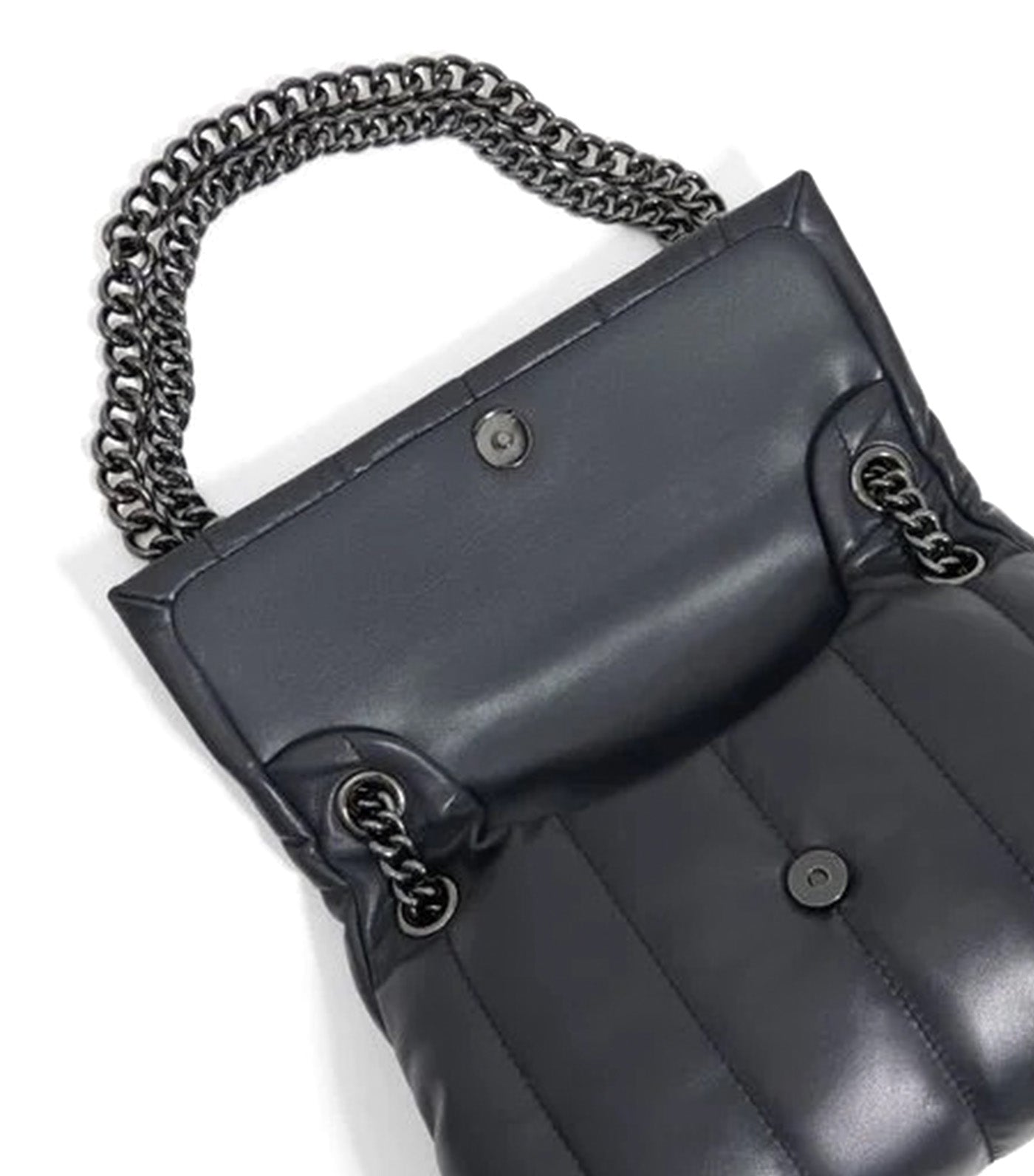Leather Flap Bag Black