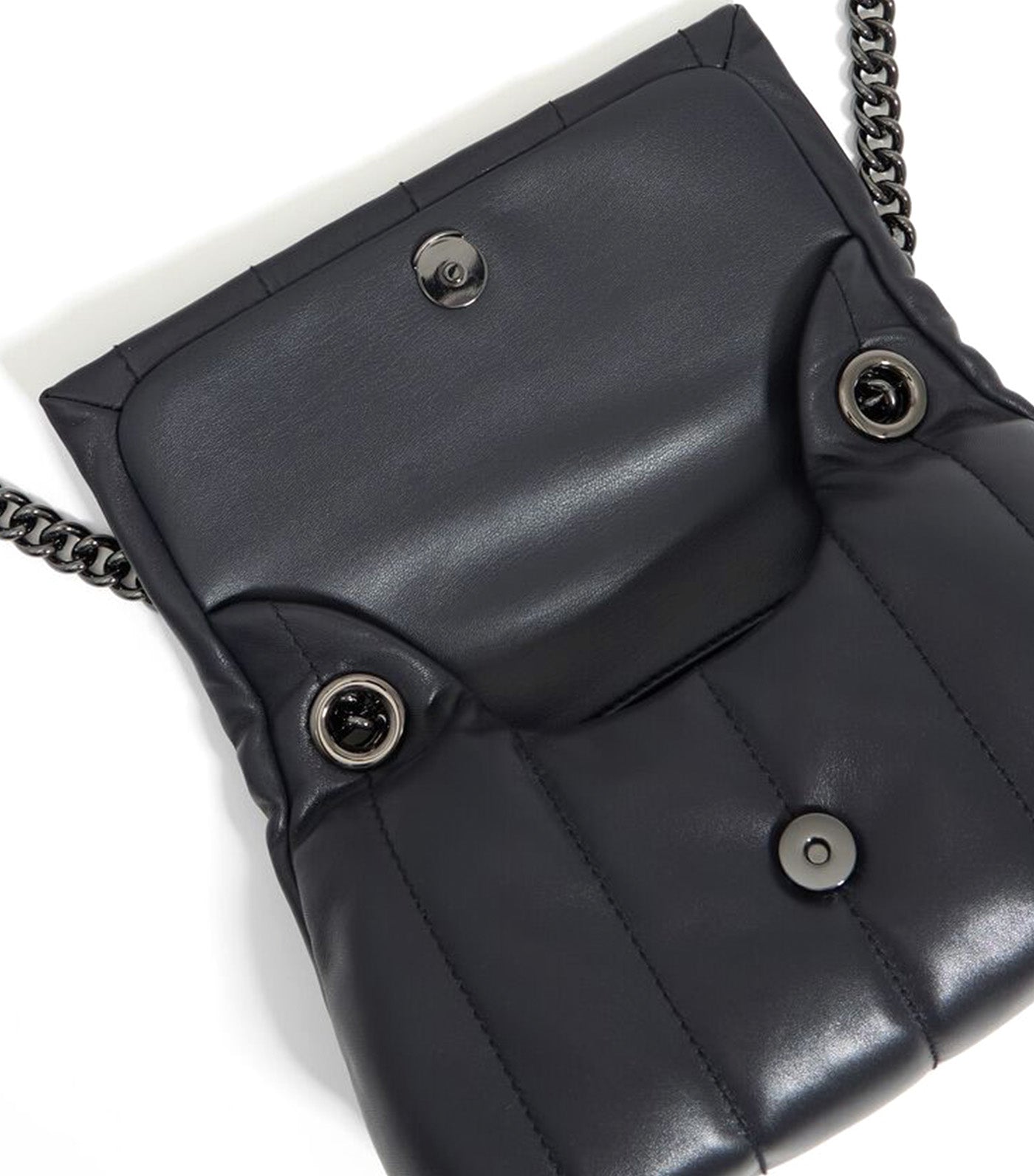 Leather Flap Bag Black