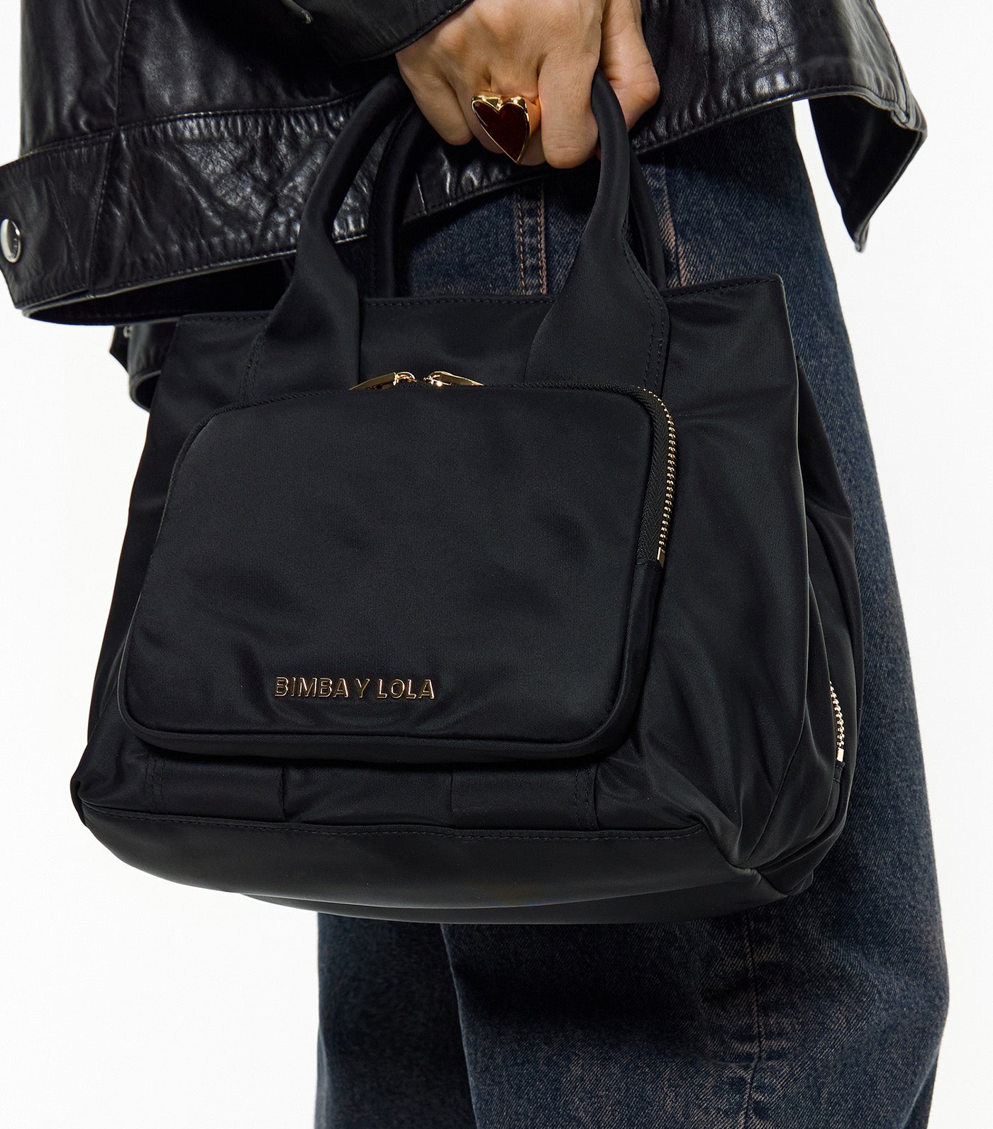 Medium Nylon Pocket Handbag