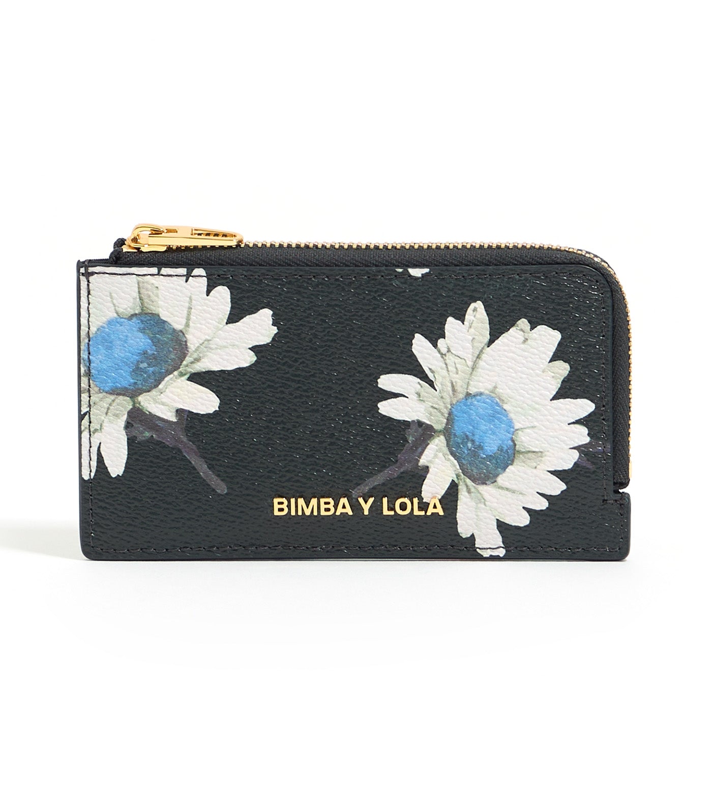 Daisy Card Holder/Coin Purse Anthracite